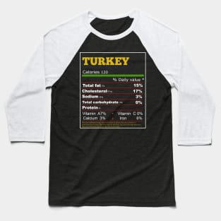 Turkey Nutrition Baseball T-Shirt